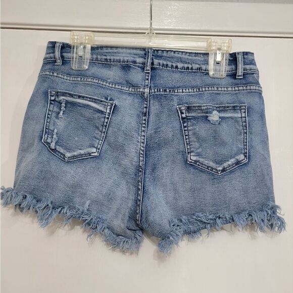 Blue jean high rise shorts - Picture 3 of 6